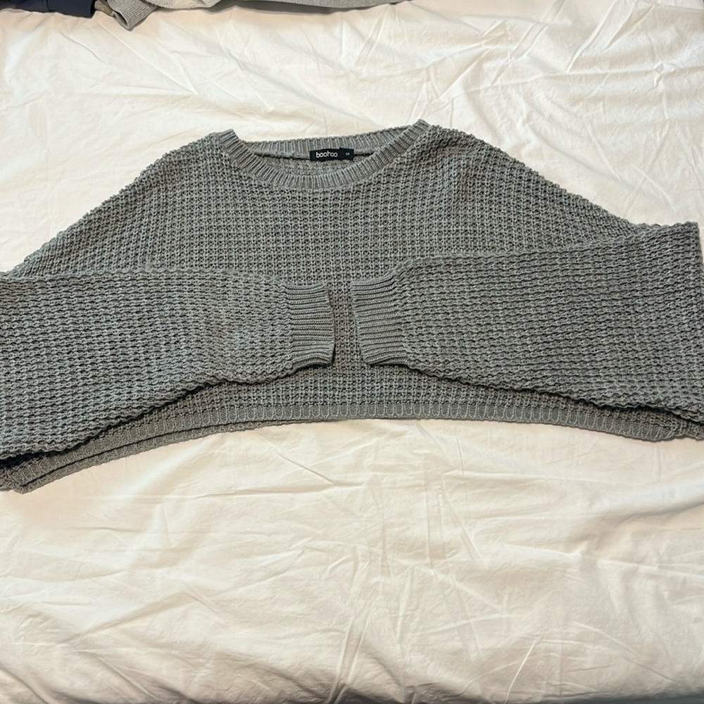 Grey knit sweater